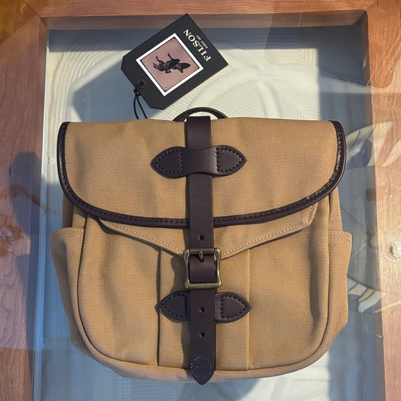 Filson Tan Canvas Field Bag with Leather Accents - Picture 5 of 16